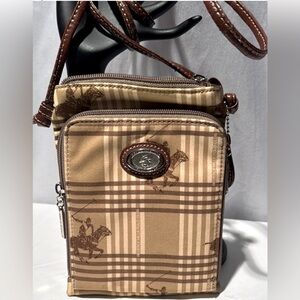 Polo Plaid Brown Crossbody Bag